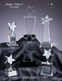 Silver Star Crystal Award Trophy