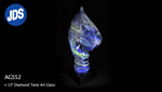 Multi-Colored Art Glass Award with Marble Base