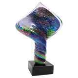 Multi-Colored Art Glass Award with Marble Base