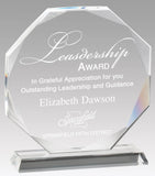 Elegant Crystal Octagon Award