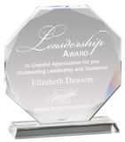 Elegant Crystal Octagon Award