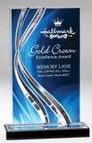 Clear Swirl Wave Acrylic Award Plaque