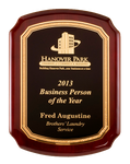 Rosewood Plaque Award Beveled Piano Finish