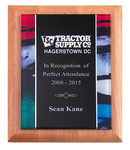 Walnut Award Plaque with Multi-Color Acrylic