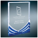 Rectangular Black or Blue Soaring Acrylic Award