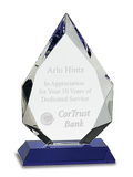 Diamond Arrowhead Crystal Award Trophy