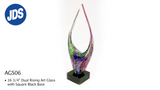 Multi-Colored Dual Rising Art Glass Award